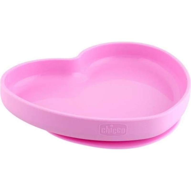 Chicco 127528 SILICONE PLATE HEART 9m+ GIRL