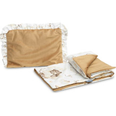 Sensillo VELVET TROLLEY SET WITH FLOUNCE DREAM BEIGE