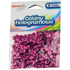 CEKINY HOLOGRAMOWE 6mm - RÓŻOWY