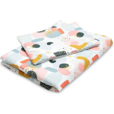 Sensillo COTTON COT SET ABSTRACTION DOTS GREY