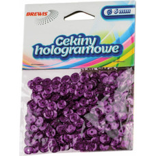 CEKINY HOLOGRAMOWE 6mm - FIOLETOWY