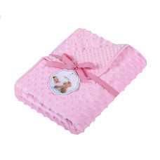 Duet Baby Blanket - 626 - MINKY/CORAL - size 80x90 - PINK