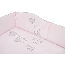 Belisima Baby Bedding set - 5 parts - 120/90/180 - AMIGO - P02-0467 - RÓŻ