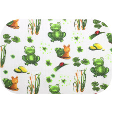 Ega Kids Diaper - 12455 - TETRA PRINT - EGA - FROGS - GREEN - size 70x80 cm