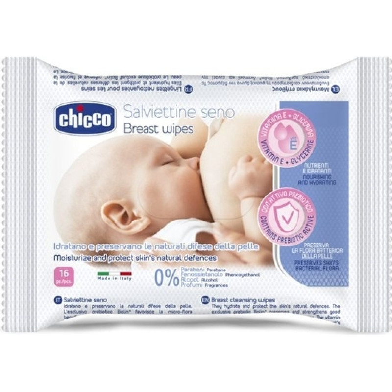 Chicco 080700 BREAST WIPES 16 PCS