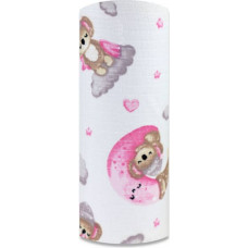 Ega Kids Diaper - 13674 - TETRA PRINT - EGA - KOALA on the MOON - PINK - size 70x80 cm