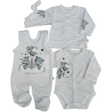 Koala Baby Baby linen set - 4 parts - 11-149 - HAPPINESS - WHITE -  size 56