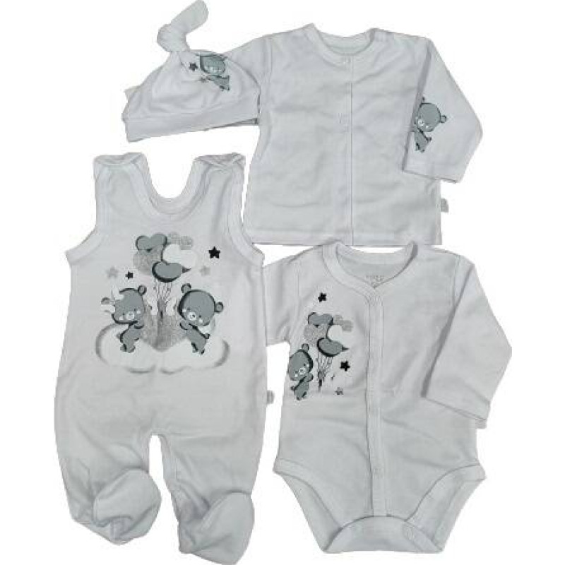 Koala Baby Baby linen set - 4 parts - 11-149 - HAPPINESS - WHITE -  size 56