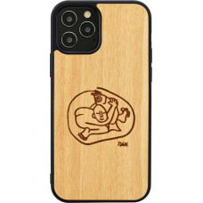 Man&Wood case for iPhone 12 Pro Max child with fish