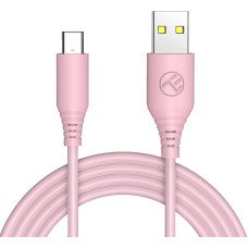 Tellur Silicone USB to Type-C Cable 3A 1m Pink