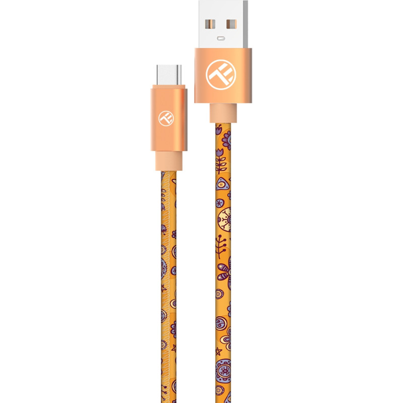 Tellur Graffiti USB to Type-C Cable 3A 1m Orange