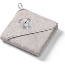 Babyono 346/05 Bamboo hooded towel NATURAL BAMBOO GREY 100X100cm