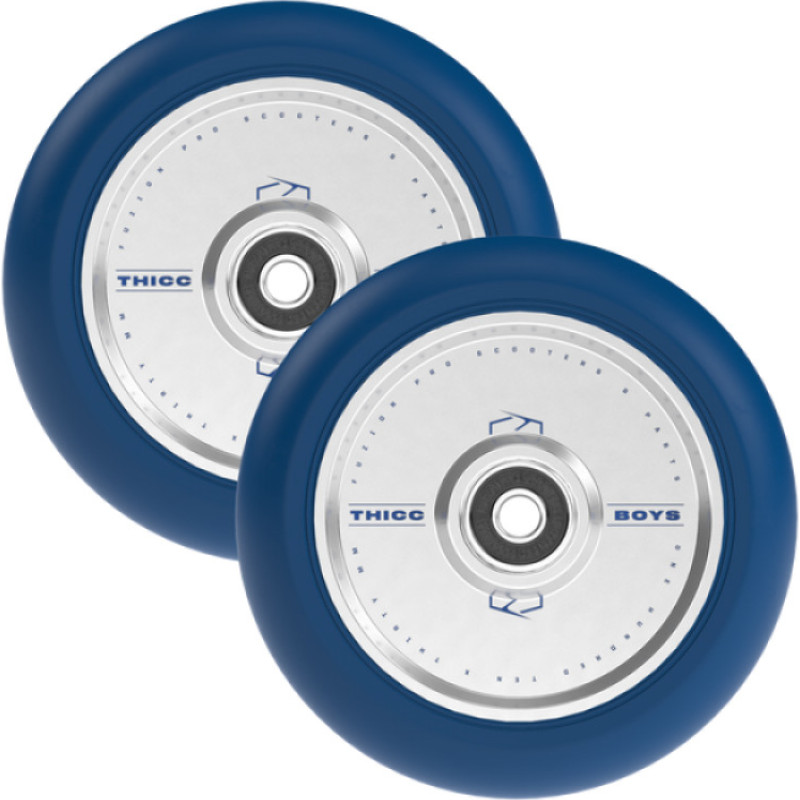 Fuzion Ratas tõukerattale FUZION Thiccboys Wheels 30 x 110mm Navy/Silver (paar)