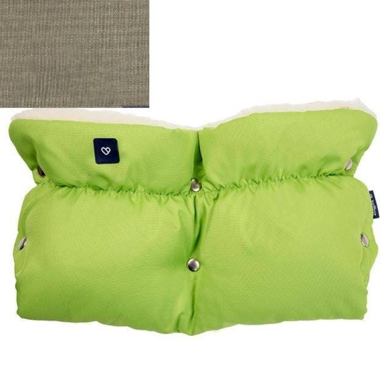 Minikid Gloves/muffs - 1 parts - SLEEP&GROW - DARK GREEN - WOOL ****