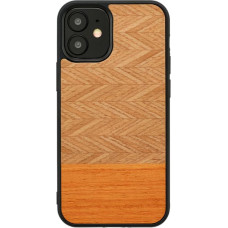 Man&Wood case for iPhone 12 mini herringbone arancia black