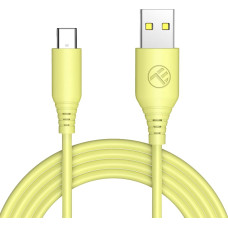 Tellur Silicone USB to Type-C Cable 3A 1m Yellow