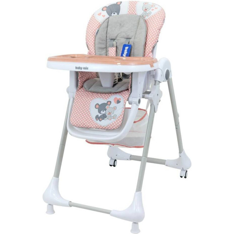 BABY MIX barošanas krēsls 51184 INFANT - PINK