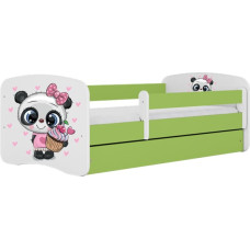 Kocot Kids babydreams green panda gulta bez atvilktnes ar matraci 140/70