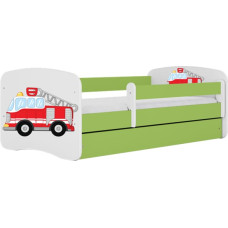 Kocot Kids babydreams green fire brigade gulta bez atvilktnes ar matraci 140/70