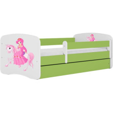 Kocot Kids babydreams green princess on horse gulta ar atvilktni un matraci 180/80