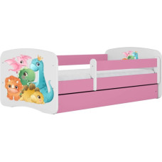 Kocot Kids Gulta babydreams pink tiny dinos ar kasti ar matraci 140/70