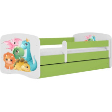 Kocot Kids Gulta babydreams green tiny dinos ar kasti ar matraci 180/80