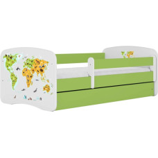 Kocot Kids Gulta babydreams green map ar kasti ar matraci 140/70