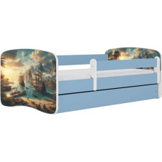 Kocot Kids Gulta babydreams blue ship ar kasti ar matraci 160/80