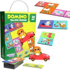 Woopie Gra Edukacyjna Transport Zwierzęta Puzzle Domino Montessori