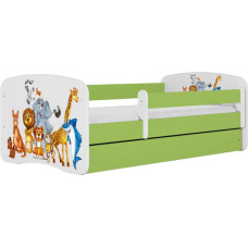 Kocot Kids Gulta babydreams green animals ar kasti ar matraci 160/80