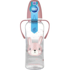 Canpol Babies CANPOL 11/845 Butelka standardowa z uchwytami 250ml CUTE ANIMALS różowa