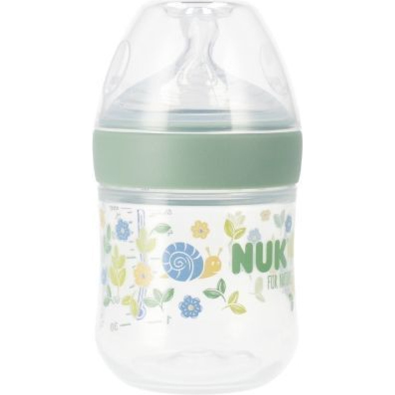 NUK 1182 PP BOTTLE 150ML SILICONE TEAT NATURE GREEN 529102, 743076