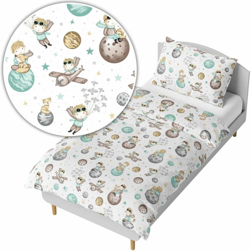 Ankras Cover set -  2 pcs - 135x100, 40x60 - LITTLE PRINCE - MINT