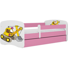 Kocot Kids babydreams pink digger gulta ar atvilktni un matraci 180/80