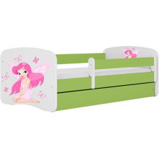 Kocot Kids babydreams green fairy with butterflies gulta bez atvilktnes ar matraci 180/80