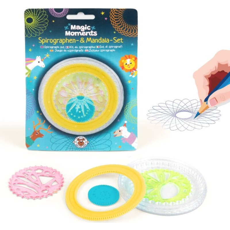 Trendhaus Magic Moments - Spirāļu zīmēšanas komplekts - Mandalas (6 gab.)