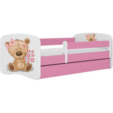 Kocot Kids babydreams pink teddybear flowers gulta ar atvilktni un matraci 140/70