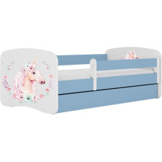 Kocot Kids babydreams blue horse gulta bez atvilktnes ar matraci 180/80