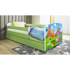 Kocot Kids babydreams green safari gulta ar atvilktni un matraci 140/70