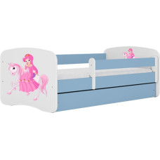 Kocot Kids babydreams blue princess on horse gulta bez atvilktnes ar matraci 140/70