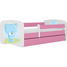 Kocot Kids babydreams pink blue teddybear gulta ar atvilktni un matraci 140/70