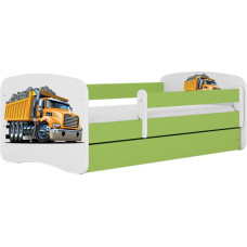 Kocot Kids babydreams green truck gulta ar atvilktni un matraci 180/80