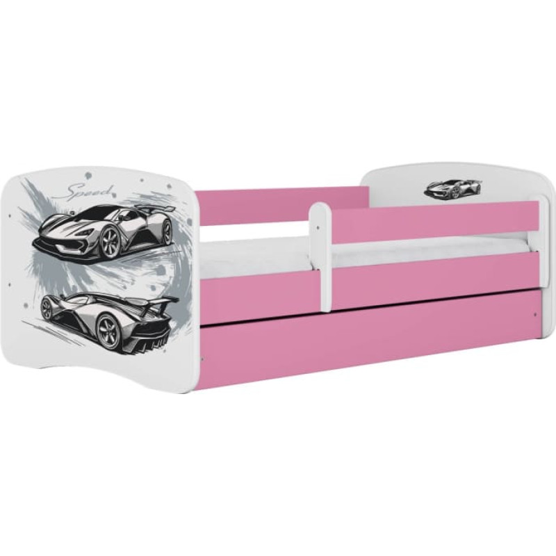 Kocot Kids Gulta babydreams pink sports car bez kastes ar matraci 140/70