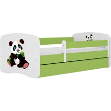 Kocot Kids Gulta babydreams green panda 2 bez kastes ar matraci 140/70