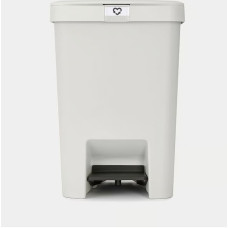 BRABANTIA atkritumu tvertne ar pedāli StepUp 25 l, Light Grey 800207