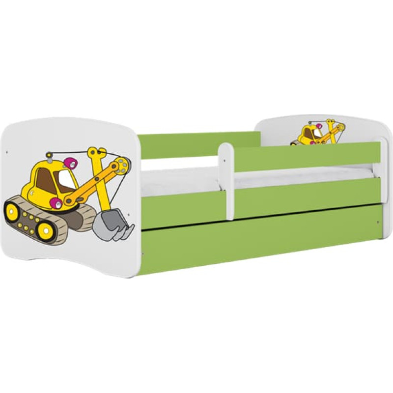 Kocot Kids babydreams green digger gulta bez atvilktnes ar matraci 160/80