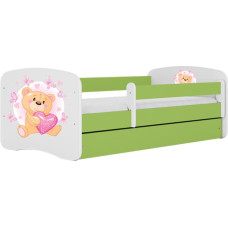 Kocot Kids babydreams green teddybear butterflies gulta bez atvilktnes ar matraci 180/80