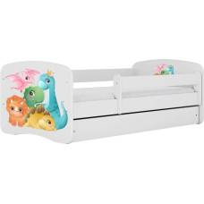 Kocot Kids Gulta babydreams white tiny dinos ar kasti ar matraci 140/70