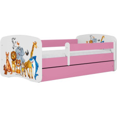 Kocot Kids Gulta babydreams pink animals ar kasti ar matraci 180/80