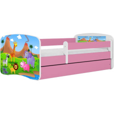 Kocot Kids babydreams pink safari gulta ar atvilktni un matraci 180/80